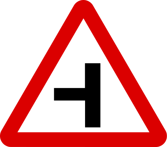 Side road on left